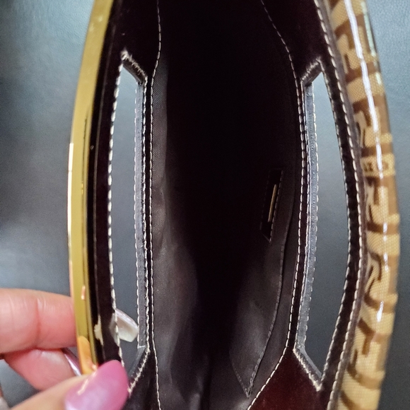 Vintage Clutch Handbag Bag Zucca Authentic - Picture 5 of 13